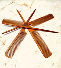 Wooden Rat Tail Comb - Fine Teeth 9" - Healthy Hair Clinic
